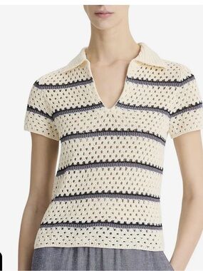 Vince open knit stripe summer sweater